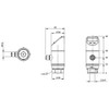 BSP00Y6 Balluff Digital Pressure Sensor w/ Display Dimensions