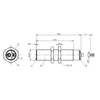 BCS00LK Balluff M18 Series Capacitive Sensor for Object Detection, for Flush Mounting, Cylindrical Version w/ M18 Thread Dimensions