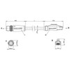 BCC0JF2 Balluff Double-Ended Cordset, Ethernet CAT 5E by IEC 61156-6/Profinet (Type C) Cable Dimensions