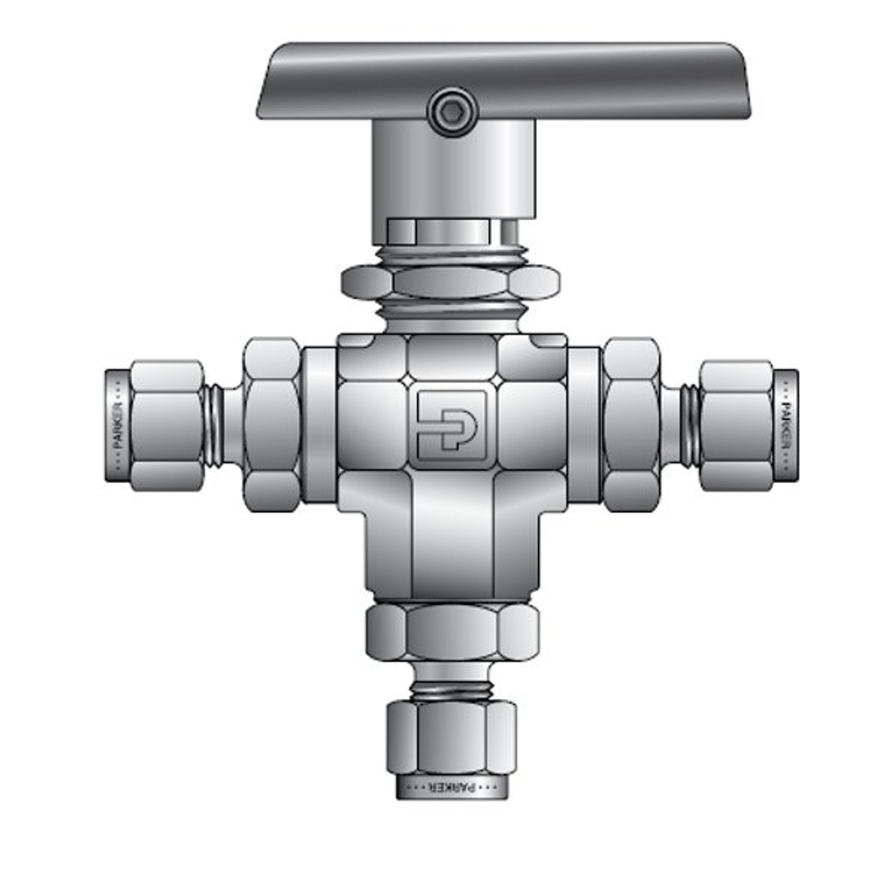 8F-B8XJ2-SSP Parker | Three Way B-Ball Valve | Valin