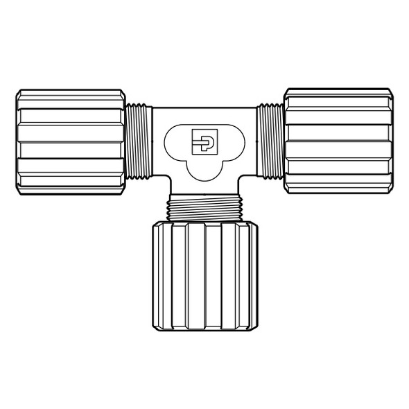 FTC-12 Parker Partek PFA Tee Connector Fitting