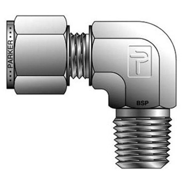 Parker M12MSEL3/8K-316 Elbow Fitting