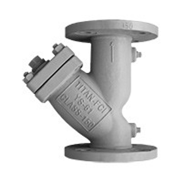 0.5 YS61-CS-80M Titan FCI YS 61-CS Series Raised-Face Flanged-End Y-Strainer