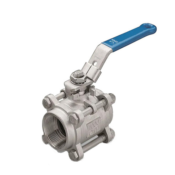 1 3A-3600TTA-3 Jamesbury Series 3A Ball Valve w/ Handle, 3-Piece Standard Bore Thread-End, 1" Valve Size