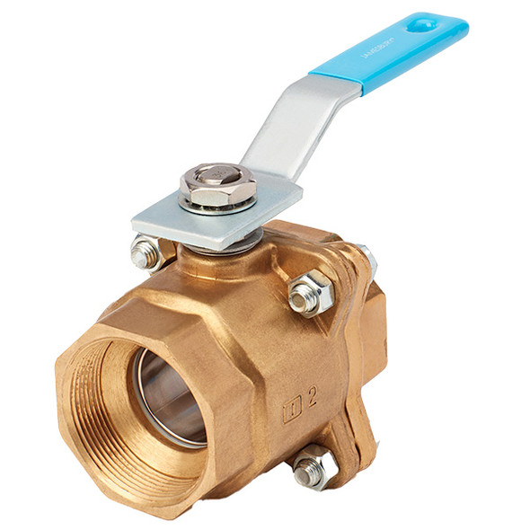 2 21-1136TTC-0 Jamesbury Series 2000 Clincher Standard Ball Valve w/ Handle, 2" Valve Size