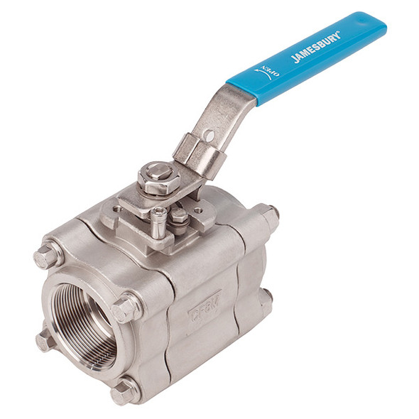 1/2 4B-3600TT-B2 Jamesbury Series 4000 Ball Valve w/ Handle, Full Port NPT, 1/2" Valve Size