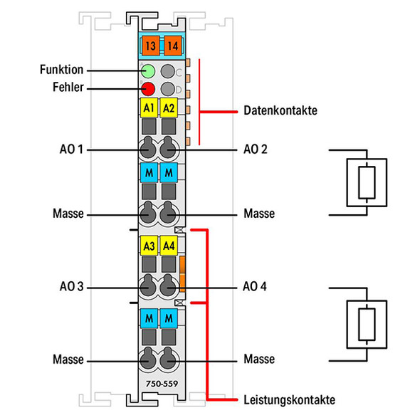 750-559 WAGO 4-Channel Analog Output