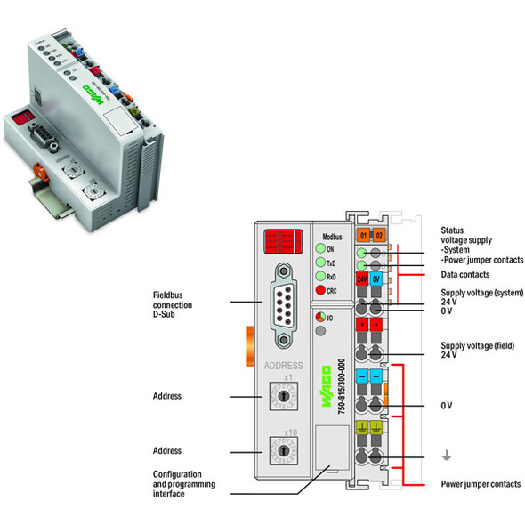 750-815/325-000 WAGO 750 Series Programmable Logic Controller CPU unit