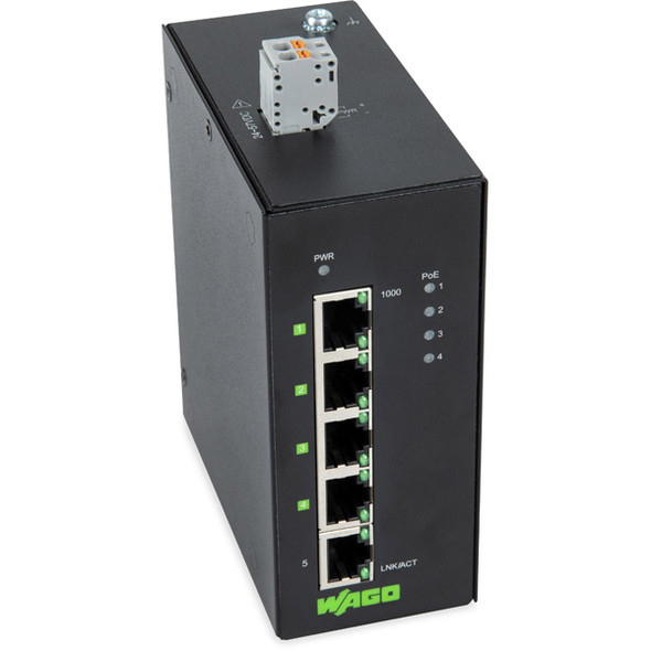 852-1411/000-001 WAGO 852 Series 5-ports Industrial Eco Gigabit Ethernet network switch