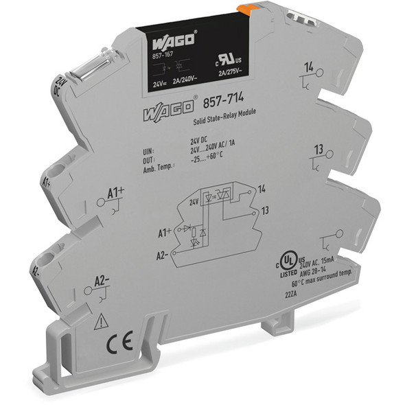 857-714 WAGO 857 Series Plug-in input solid-state/static relay