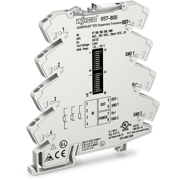 857-800 WAGO 857 Series Temperature signal conditioner