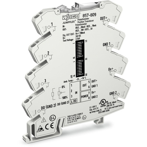 857-809 WAGO 857 Series Potentiometer signal conditioner