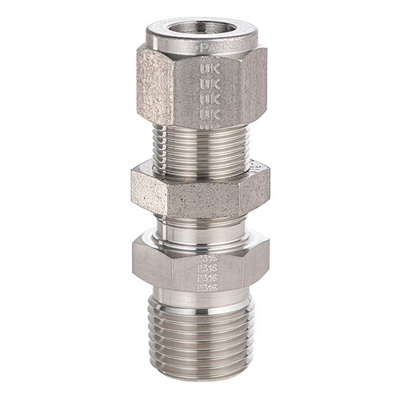 10MBC8N-316 Parker ICD A-LOK Series NPT Male Bulkhead Connector