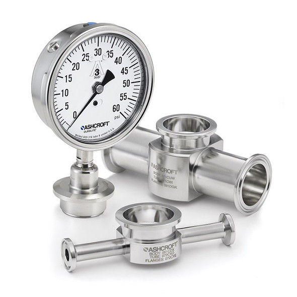 351036S15L30# Ashcroft Model 1036 In-Line Sanitary Pressure Gauge