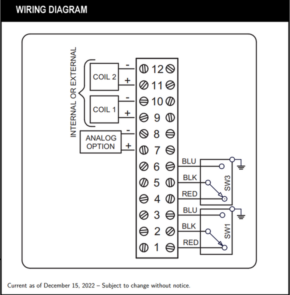 DXP-LH1GNEB TopWorx™ DXP Series Discrete Valve Controller Wiring Diagram