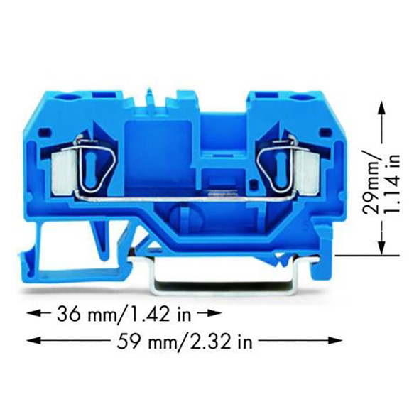 281-904 WAGO 2-conductor through terminal block