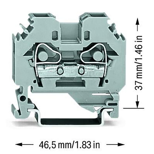282-101 WAGO 2-conductor through terminal block