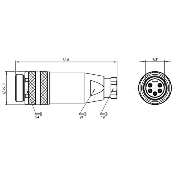 BCC070K Balluff Field Attachable Connector Dimensions