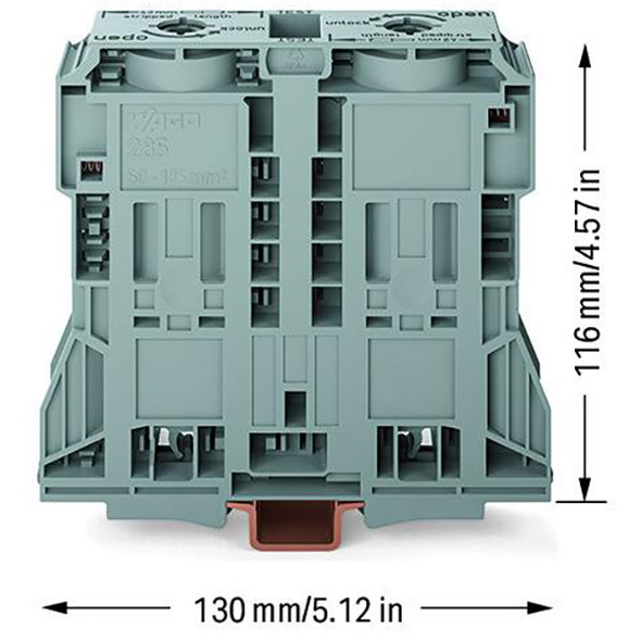 285-1185 WAGO POWER CAGE CLAMP feedthrough terminal block