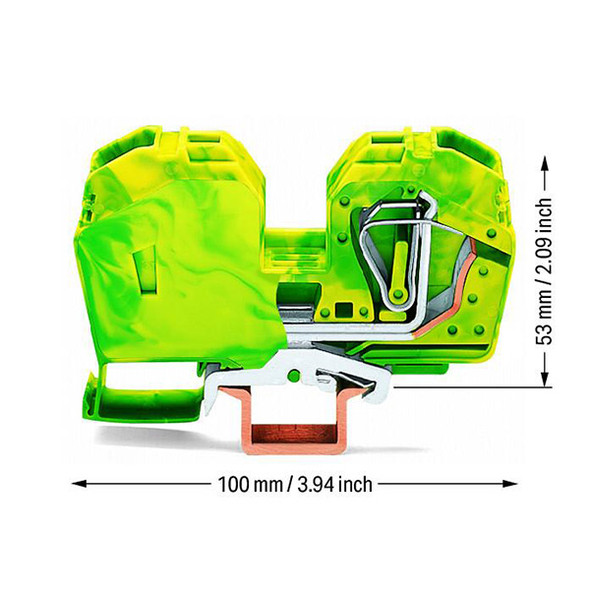 285-637 WAGO POWER CAGE CLAMP ground terminal block
