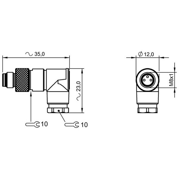 BCC06Z0 Balluff Field Attachable Connector Dimensions