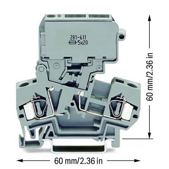 281-611 WAGO 2-conductor fuse terminal block