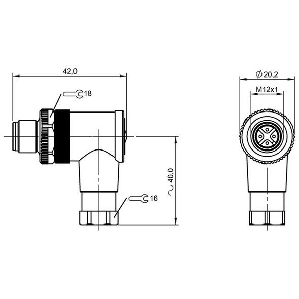 BCC06ZC Balluff Field Attachable Connector Dimensions