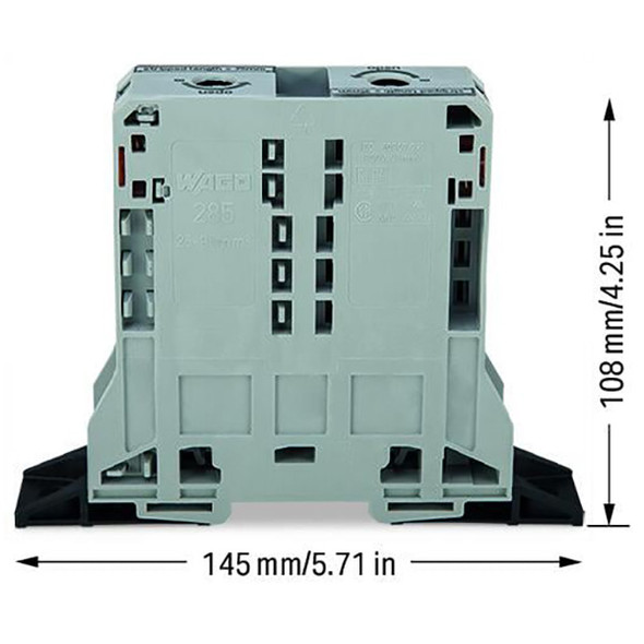 285-181 WAGO POWER CAGE CLAMP feedthrough terminal block