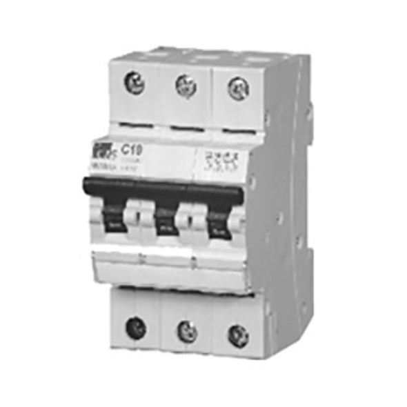 CSMB3C1UL Shamrock Controls Three Pole Miniature Circuit Breaker, Type C, 1A Rated Current, IP20, UL 1077