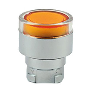 RB2-BW35 Shamrock Controls Flush Push Button, Spring Return, for Incandescent & LED Bulbs, Amber Color