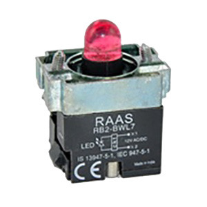 RB2-BWL74-24 Shamrock Controls Body Assembly for Push Button & Selector, 24AC/DC, without Contacts, LED, Red Color