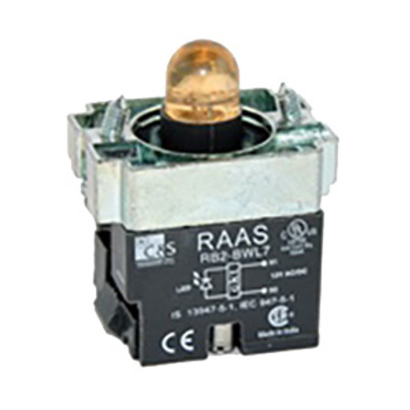 RB2-BWL75-24 Shamrock Controls Body Assembly for Push Button & Selector, 24AC/DC, without Contacts, LED, Orange Color