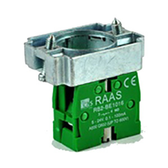 RB2-BZ1016 Shamrock Controls Contact Block Switch, Normally Open, Gold Flash Type with Collar