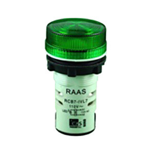 RCB7-IVL-73-240 Shamrock Controls LED Pilot Light, 240AC, Green Color