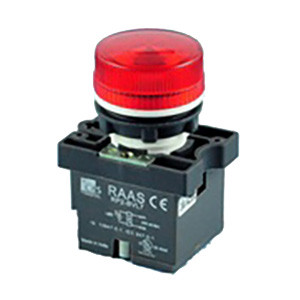 RCP2-BVL74-110 Shamrock Controls LED Type Pilot Lamp - 110AC, Plastic (Integral Ckt & Cluster Type), Red Color