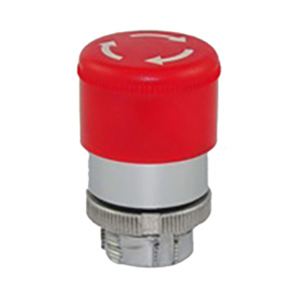 RM2-BS44 Shamrock Controls Mushroom Head Metal Push Button, Turn To Release, 30mm, Red Color