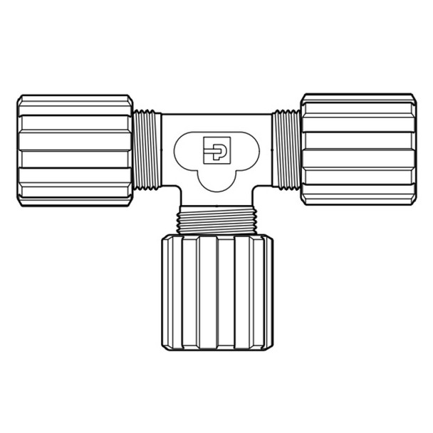 FTC-16 Parker Partek PFA Tee Connector Fitting