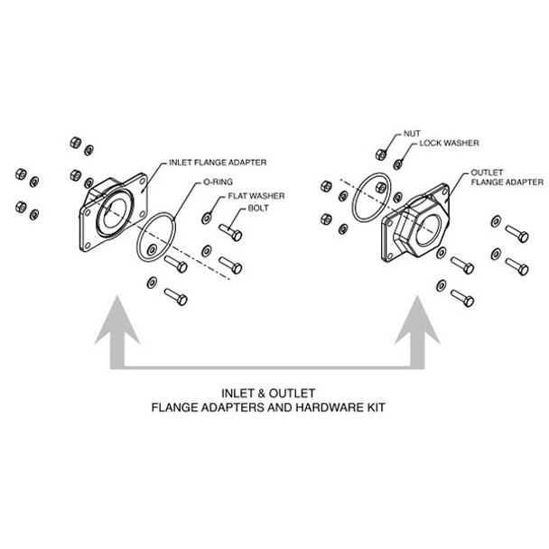 ASCO Gas Shut-Off Solenoid Valve Inlet and Outlet Flange Adapter Kit