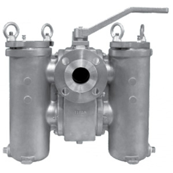 1.5 DS596-SS-40M Titan FCI Model DS 595-CI Threaded Duplex Basket Strainer