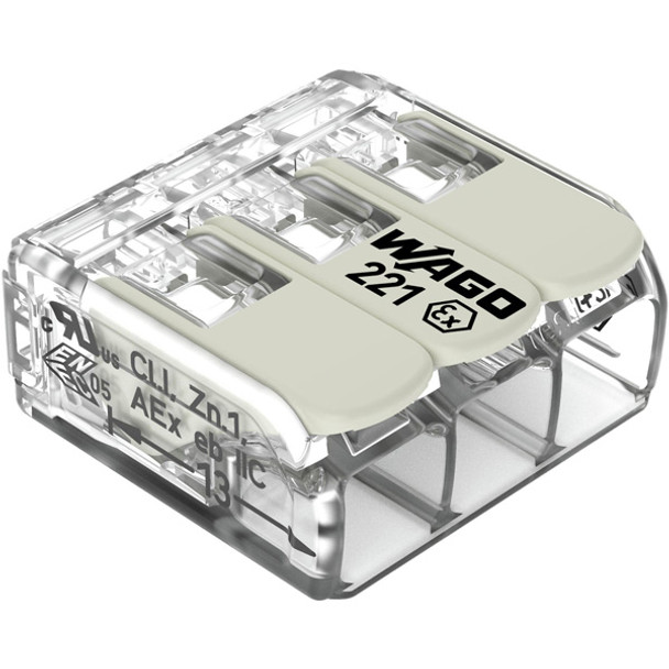 221-683 WAGO 221 Series 3-wire splicing connector