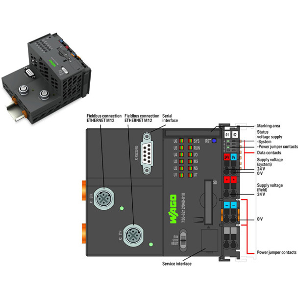 750-8212/040-010 WAGO 750 Series Programmable Logic Controller CPU unit