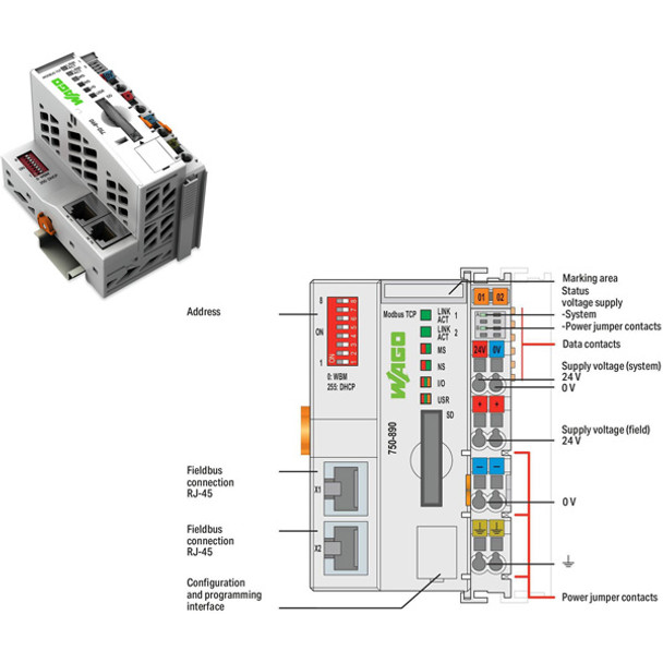 750-890/025-001 WAGO 750 Series Programmable Logic Controller CPU unit