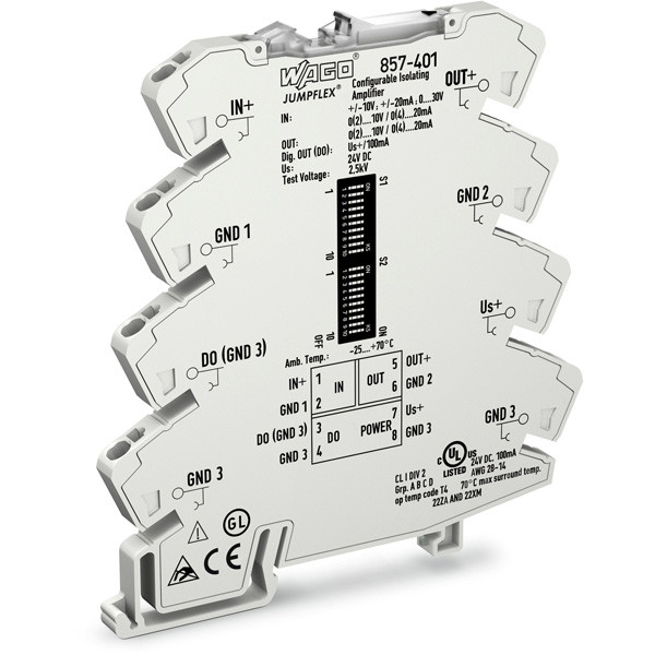 857-401 WAGO 857 Series Single-channel isolation amplifier