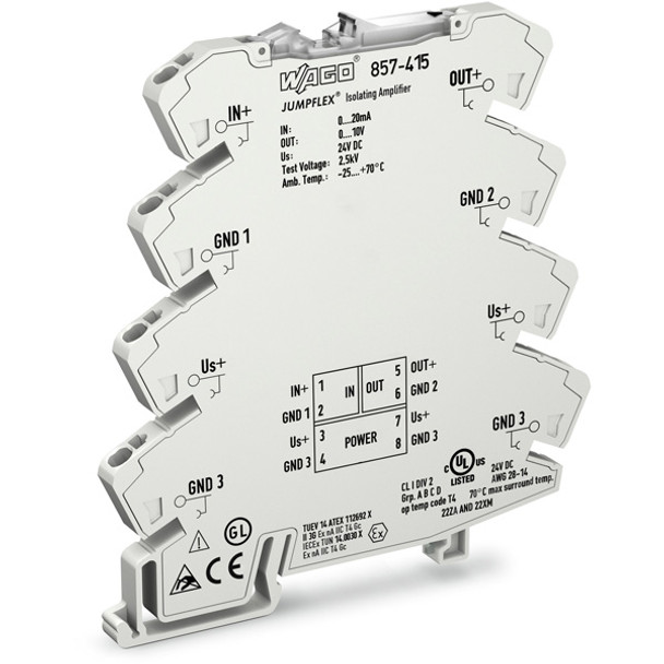 857-415 WAGO 857 Series Single-channel isolation amplifier