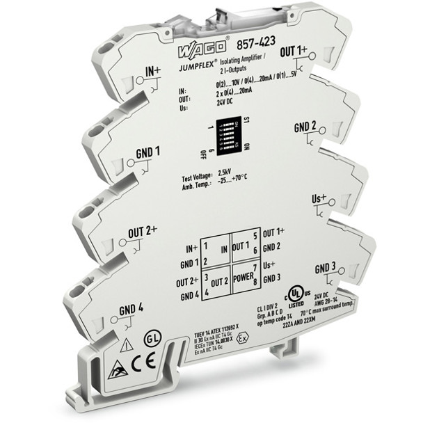 857-423 WAGO 857 Series 2-channel signal splitter