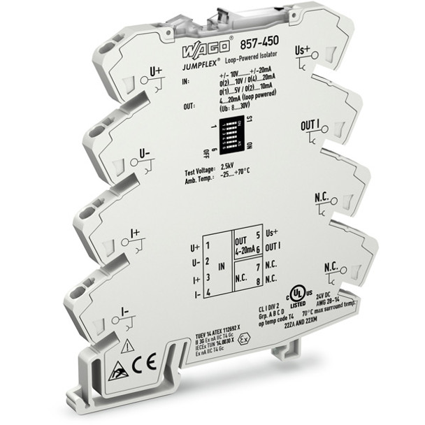 857-450 WAGO 857 Series Single-channel isolation amplifier