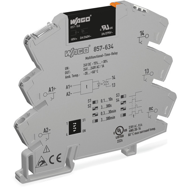 857-634 WAGO 857 Series Plug-in input timing solid-state/static relay