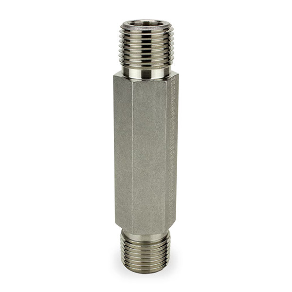 8-8 MHLN-SS 3.5 Parker ICD Male Hex Long Nipple, Straight