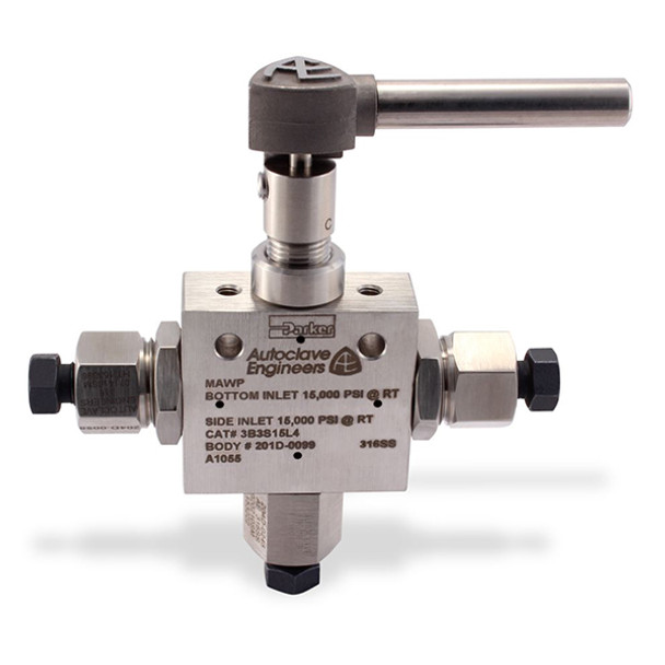3BD3S15P4 Parker Autoclave 3-Way Series Ball Valve