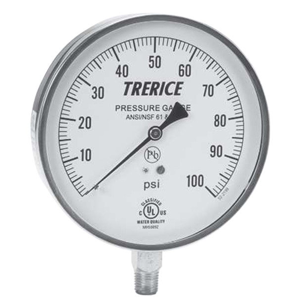 620B 45 02L A 60 Trerice 620B Series Contractor Pressure Gauge